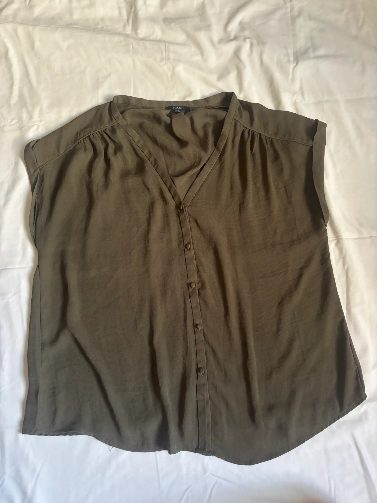 Blouse fluide kaki - Kiabi – Taille XL